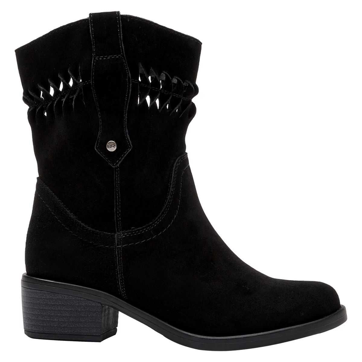 BRUNO ROSSI - Botín Mujer Cuero Negro Bruno Rossi