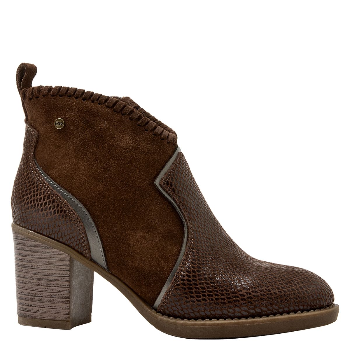 BRUNO ROSSI - Bota Vaquera Mujer Cuero Café Bruno Rossi