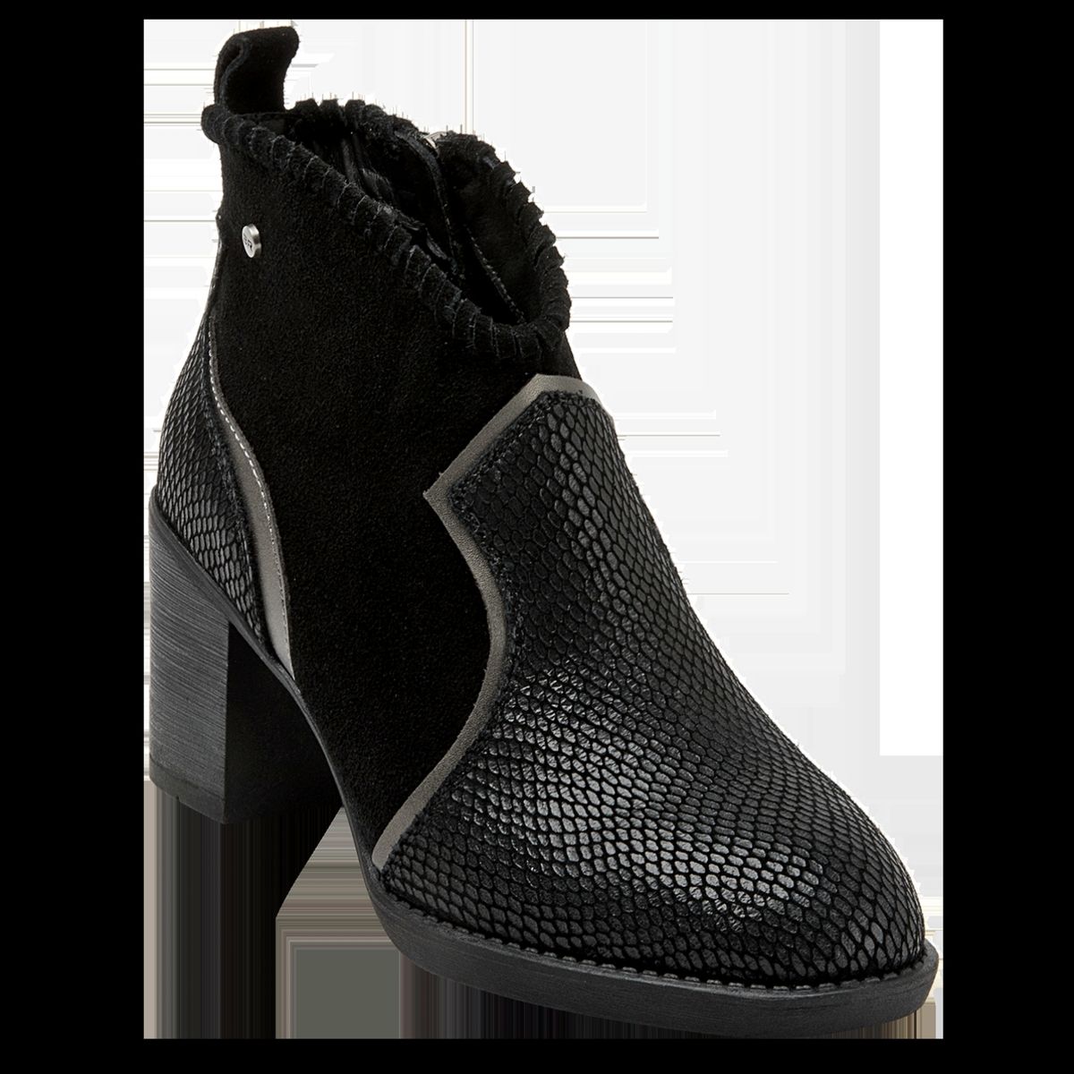 BRUNO ROSSI - Botín Mujer Cuero Negro Bruno Rossi