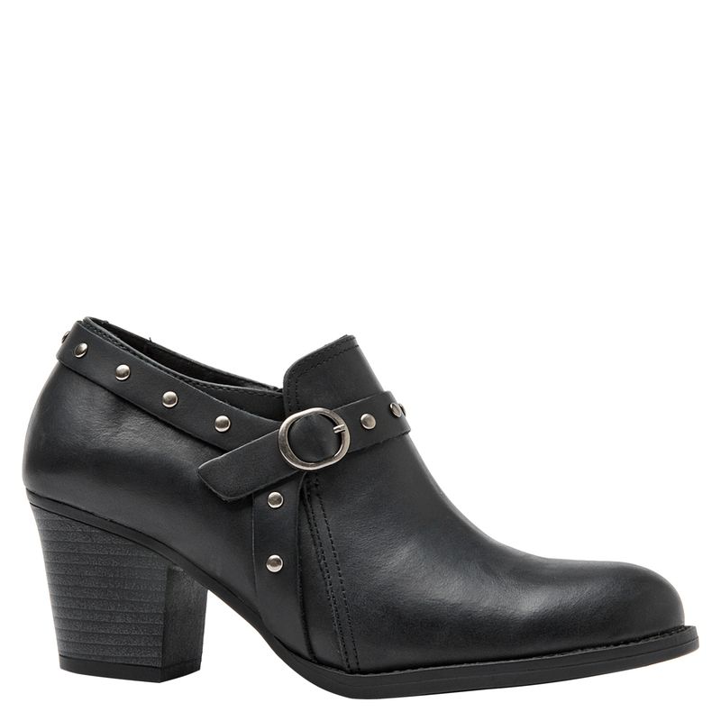 BRUNO ROSSI - Zapato Casual Mujer Cuero Negro Bruno Rossi