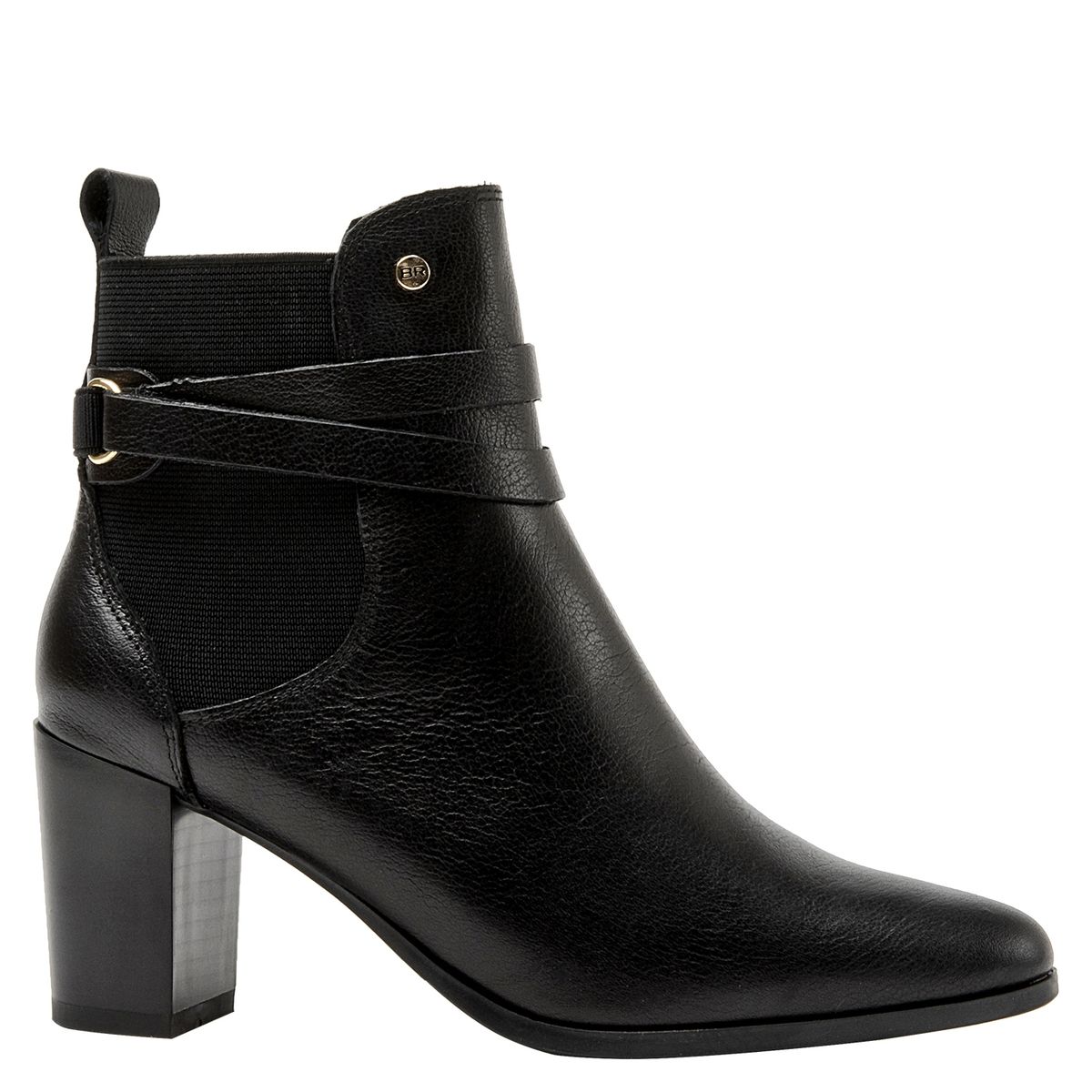 BRUNO ROSSI - Botín Mujer Cuero Negro Bruno Rossi