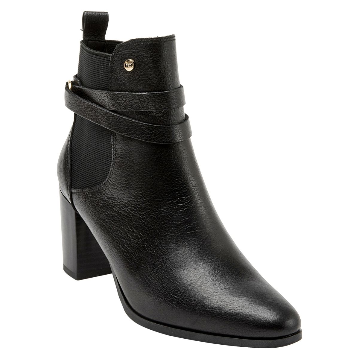BRUNO ROSSI - Botín Mujer Cuero Negro Bruno Rossi