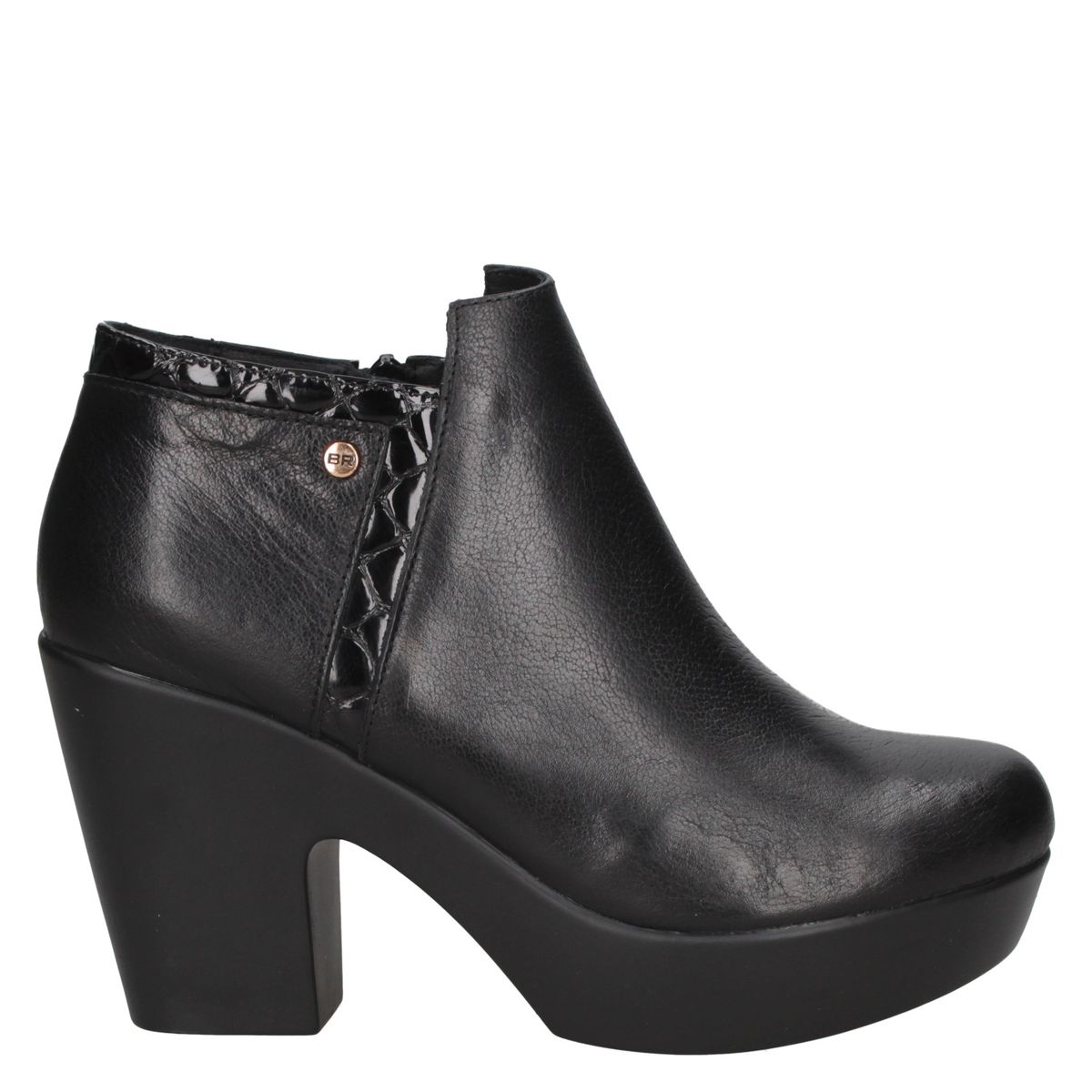 BRUNO ROSSI - Botín Mujer Cuero Negro Bruno Rossi