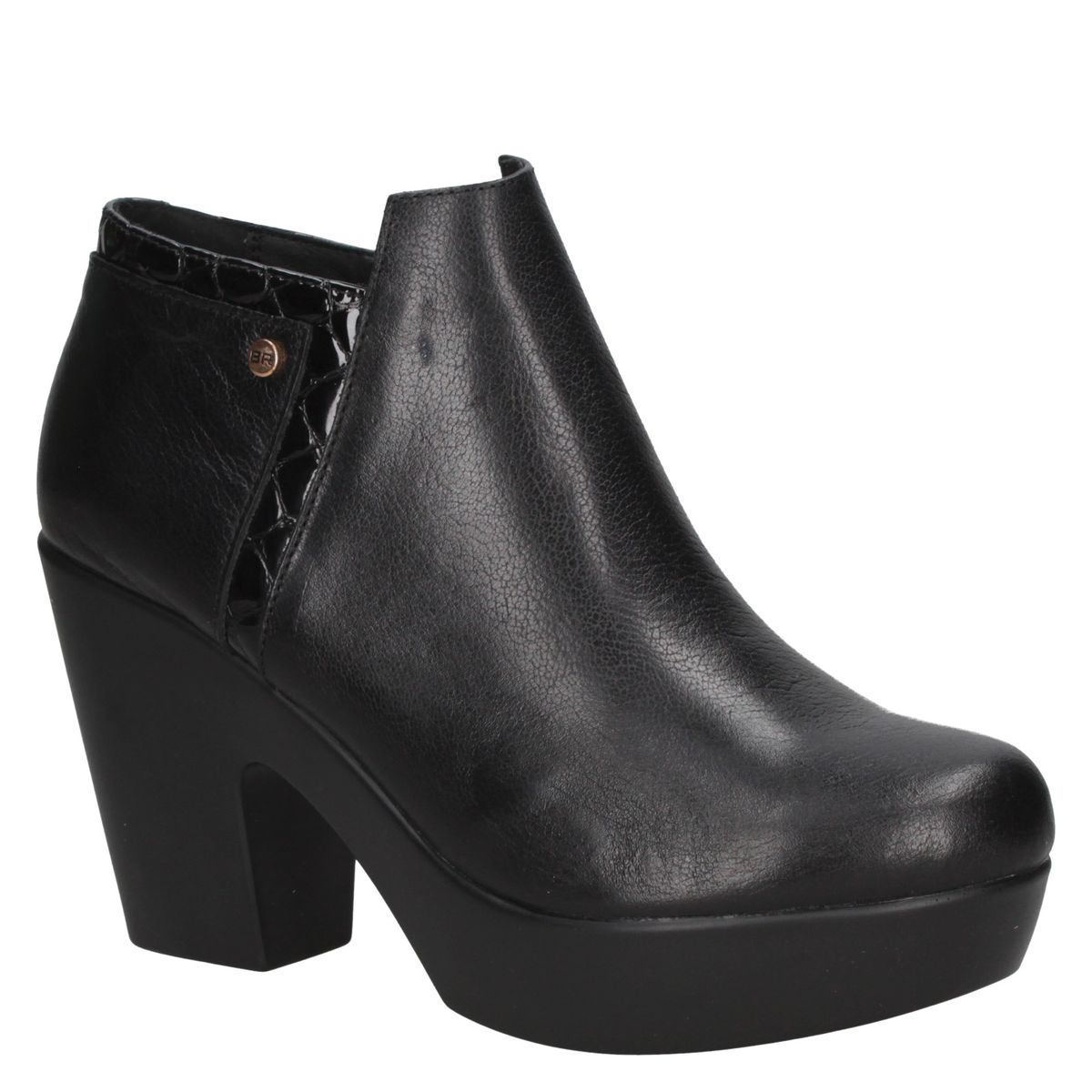 BRUNO ROSSI - Botín Mujer Cuero Negro Bruno Rossi