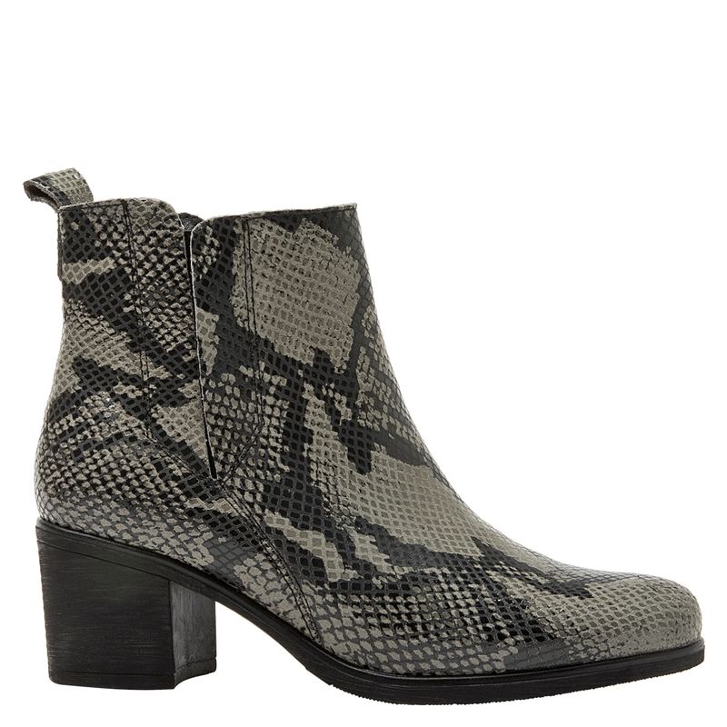 BRUNO ROSSI - Botín Mujer Cuero Animal Print Bruno Rossi
