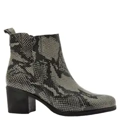 BRUNO ROSSI - Botín Mujer Cuero Animal Print