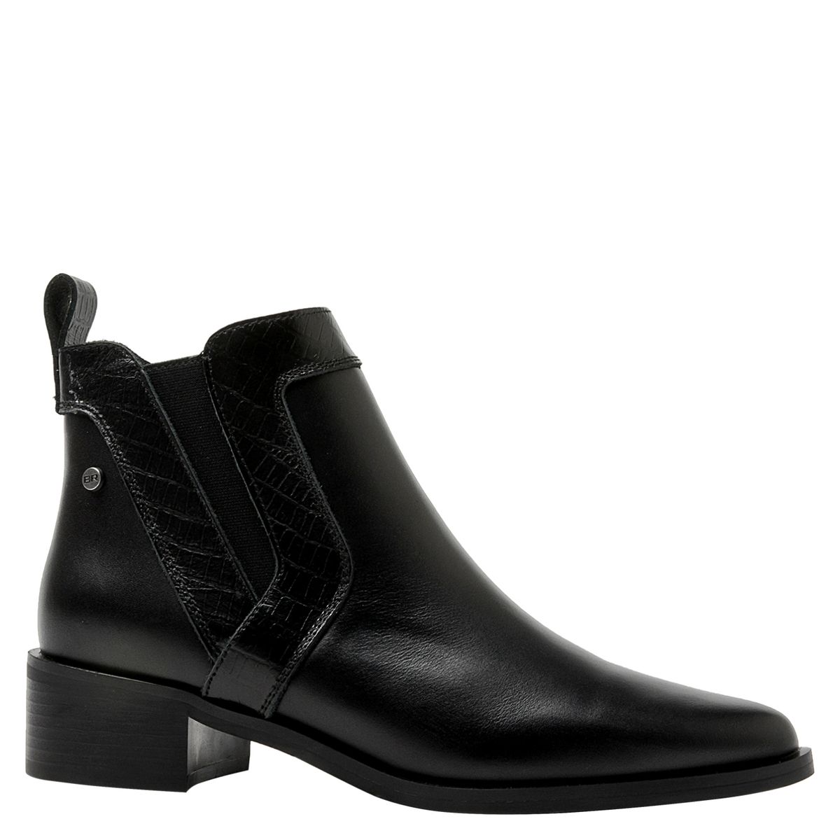 BRUNO ROSSI - Botín Mujer Cuero Negro Bruno Rossi