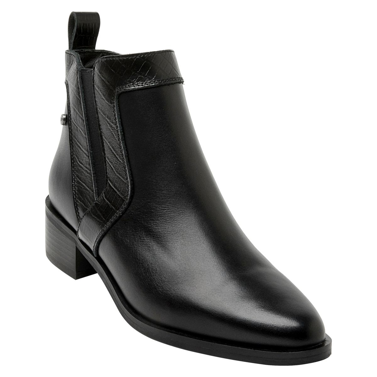 BRUNO ROSSI - Botín Mujer Cuero Negro Bruno Rossi