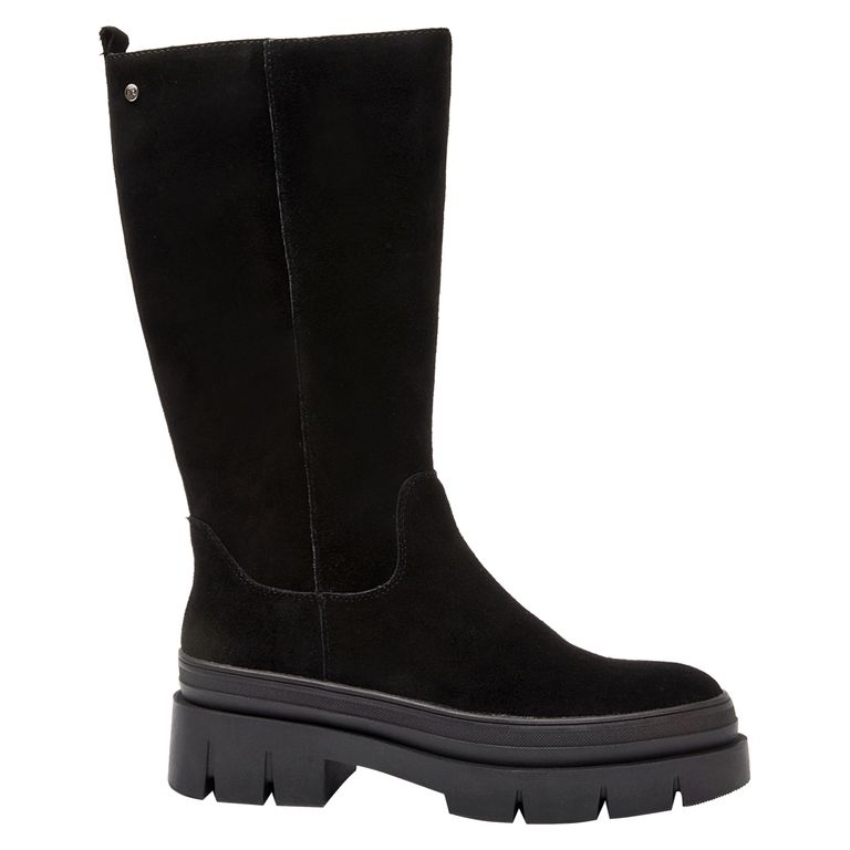 Bota Mujer Cuero Negro