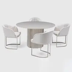 DECOCASA - Juego Comedor Liege Red + 4 Sillas Beverly Champ