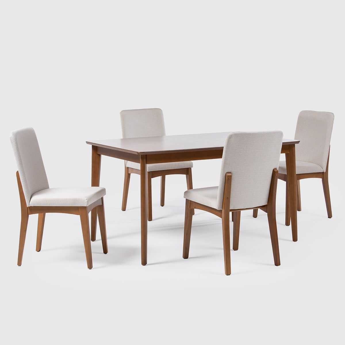 DECOCASA - Comedor Olive Nat 135 + 4 Sillas Olive Nat L02 Decocasa