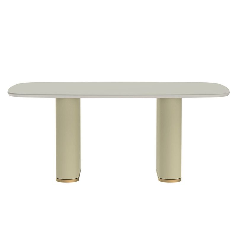 DECOCASA - Comedor Lintz180 Ow Gold + 6 Sillas Beverly G Decocasa