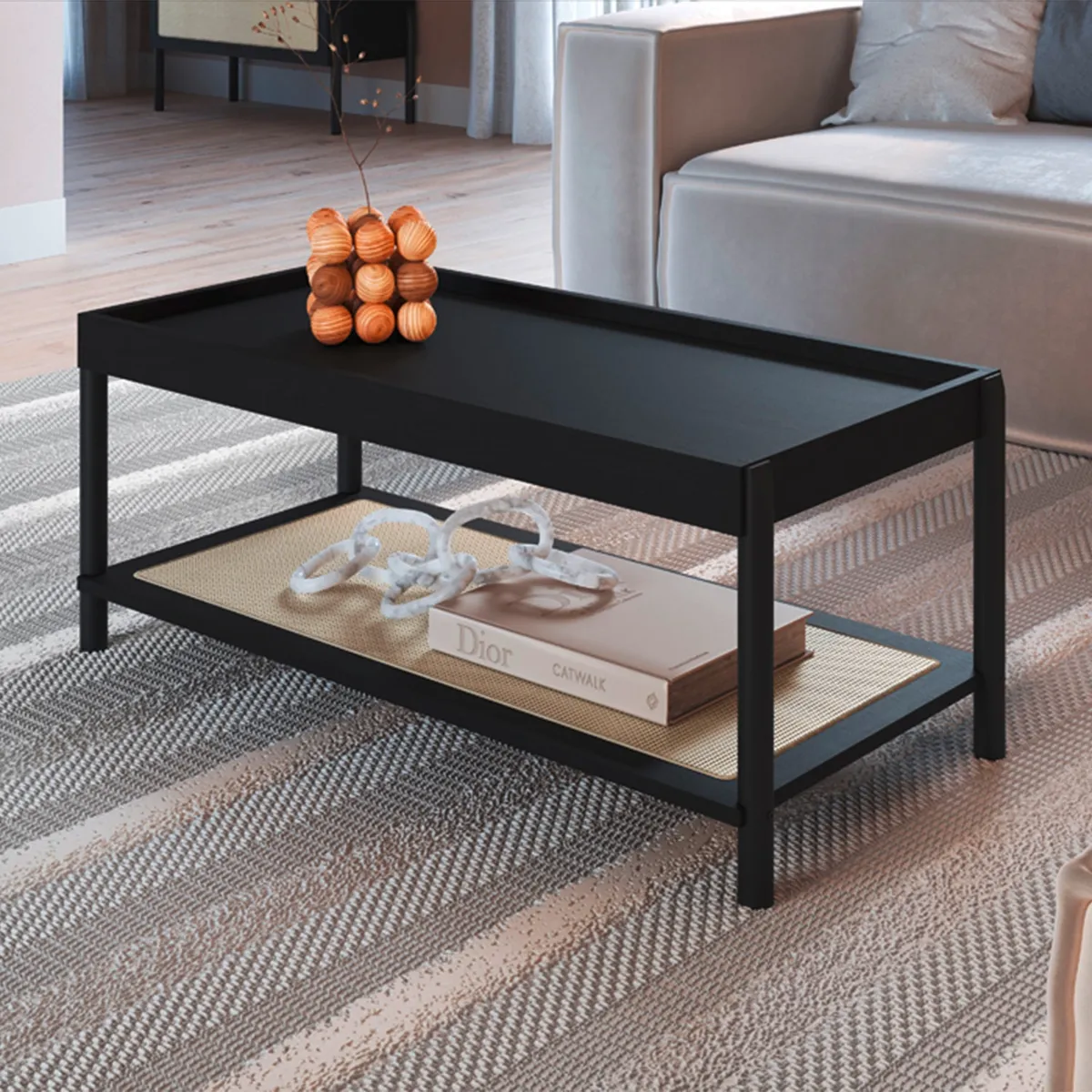 DECOCASA - Mesa De Centro Oslo Ratan Decocasa