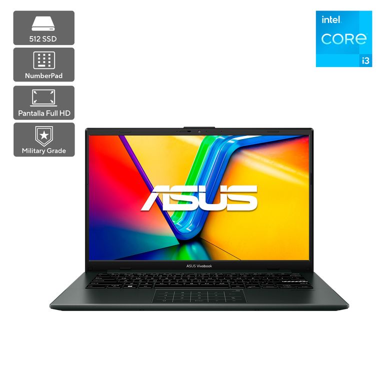 "Notebook Vivobook Go 14 E1404 Intel Core i3 8GB RAM 512GB SSD 14\" FHD 60Hz Asus"