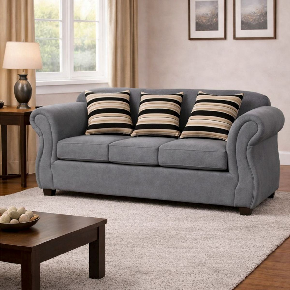 JDO & DESIGN - Sofá 3 Cuerpos Molise Tela Jdo & Design