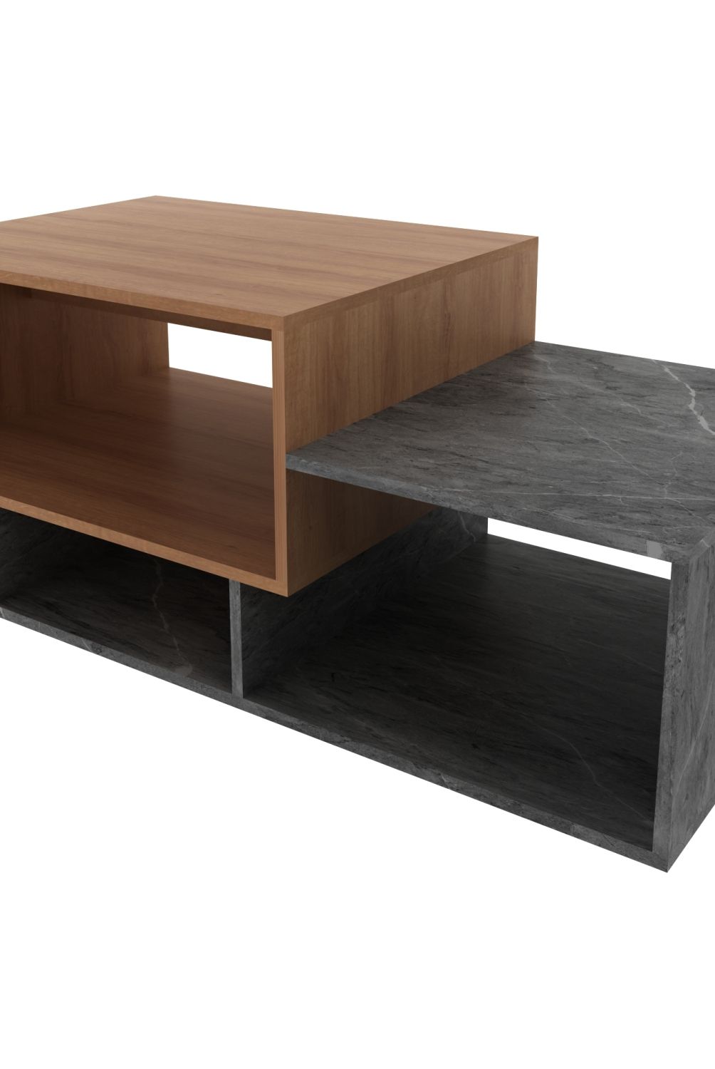 TECNOMOBILI - Mesa Centro Mc2228 Almendra/Mármol Tecnomobili