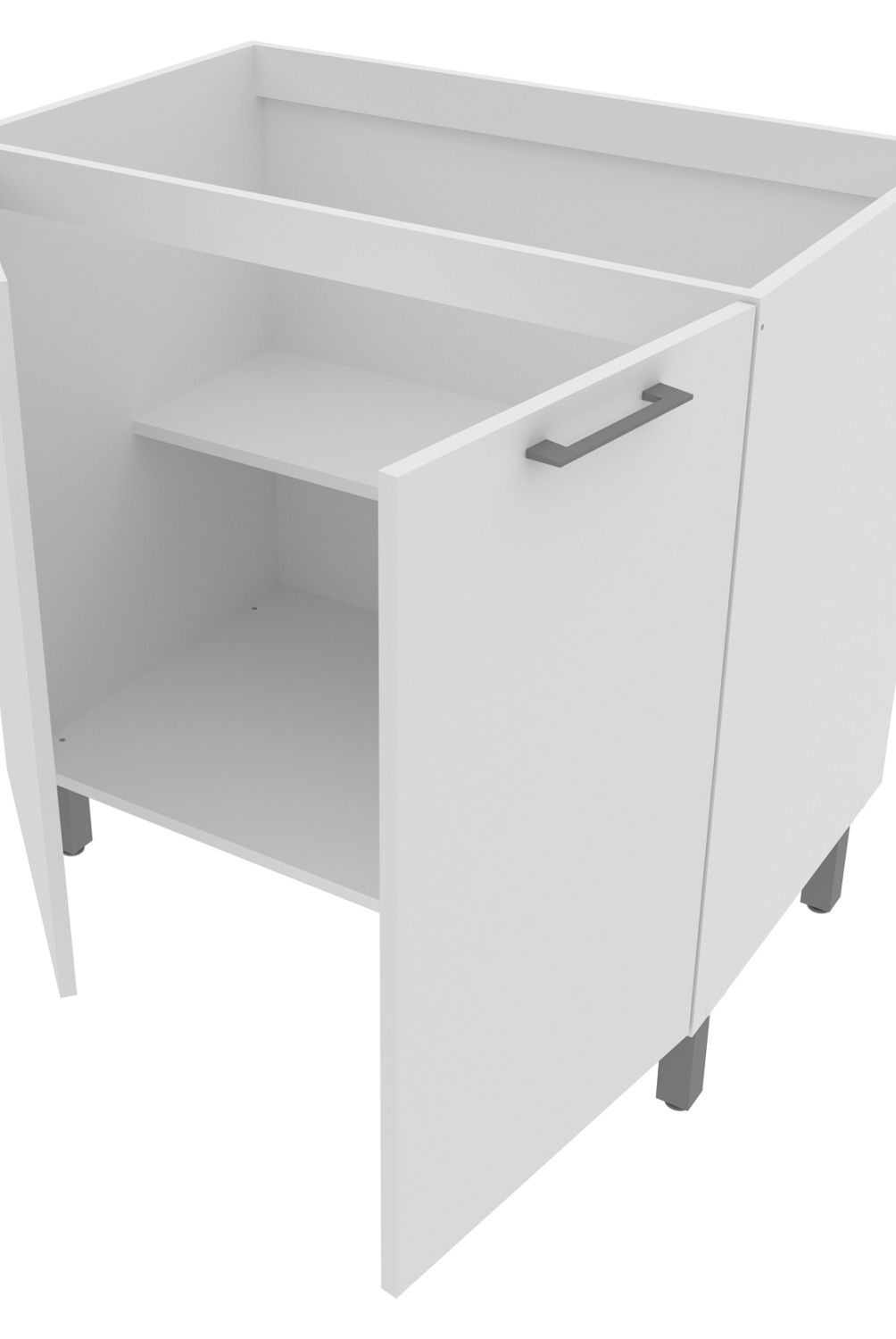 TECNOMOBILI - Mueble Base Para Lavaplatos 2 Puertas Blanco Espesor 15Mm Tecnomobil