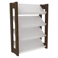 TECNOMOBILI - Zapatero Bajo Blanco/Nogal Az1025