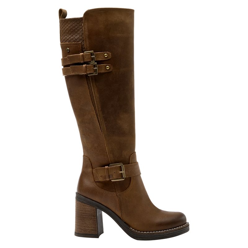 POLLINI - Bota Mujer Cuero Café Pollini