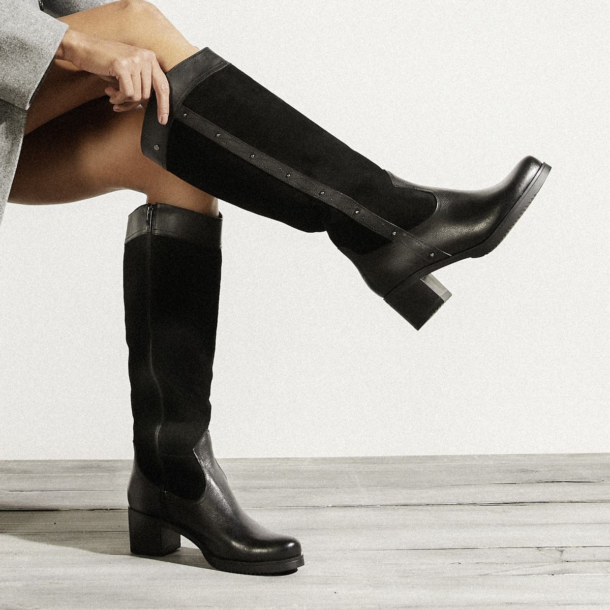 POLLINI - Bota Mujer Cuero Negro Pollini