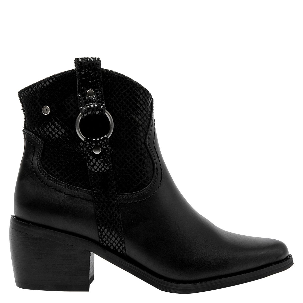 POLLINI - Botín Mujer Cuero Negro Pollini
