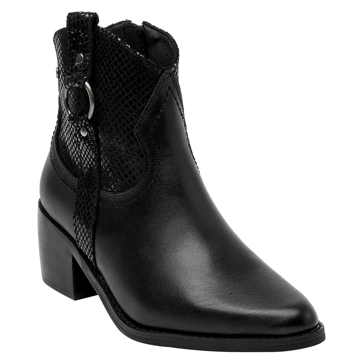 POLLINI - Botín Mujer Cuero Negro Pollini