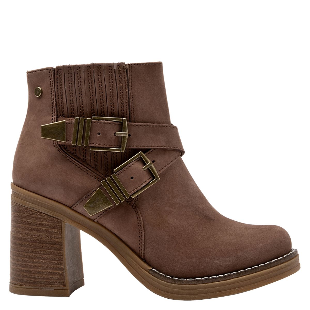 POLLINI - Botín Mujer Cuero Café Pollini