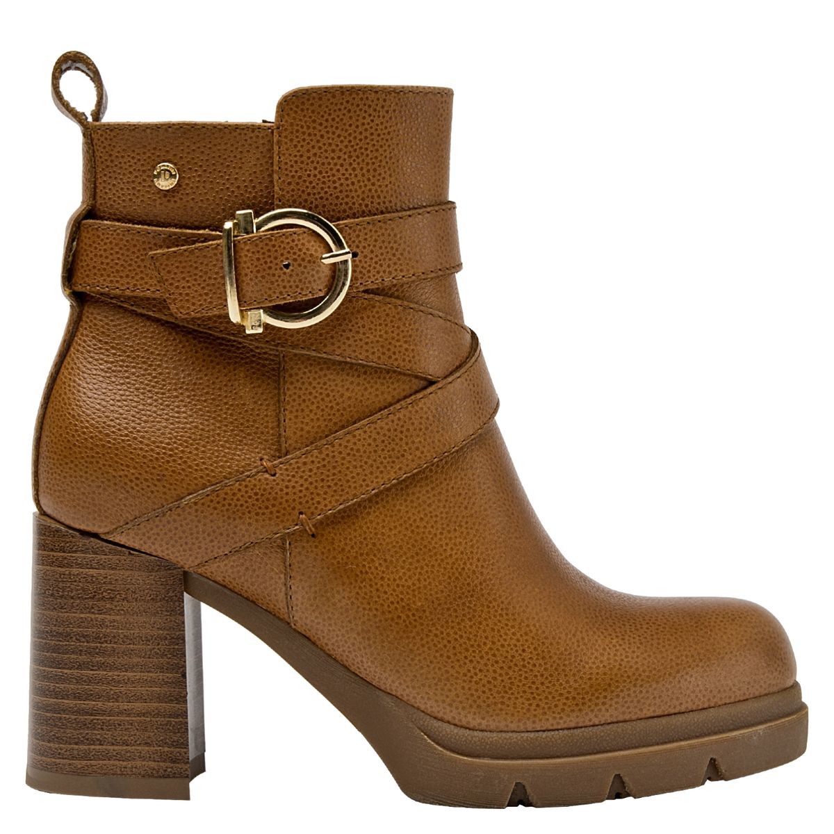 POLLINI - Botín Mujer Cuero Café Pollini