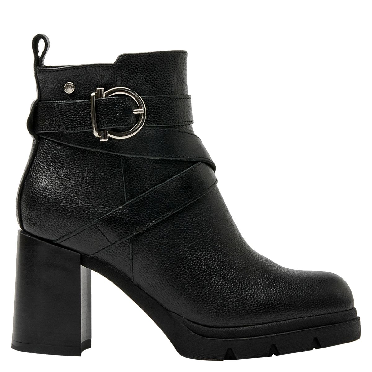 POLLINI - Botín Mujer Cuero Negro Pollini