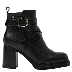 POLLINI - Botín Mujer Cuero Negro