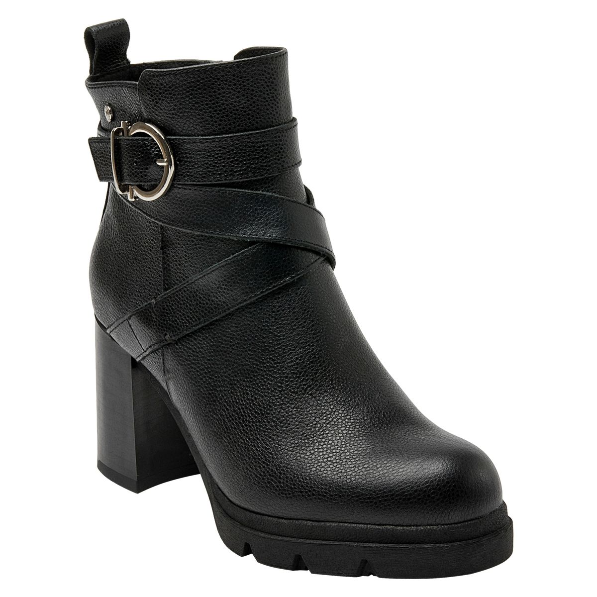 POLLINI - Botín Mujer Cuero Negro Pollini