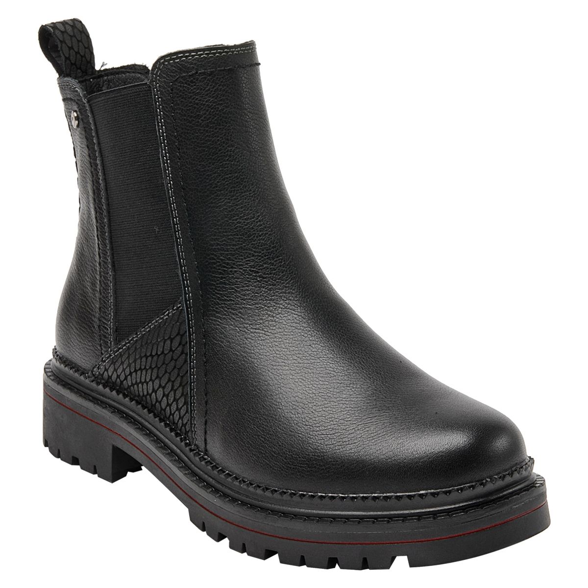 POLLINI - Botín Mujer Cuero Negro Pollini