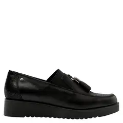 POLLINI - Mocasín Mujer Cuero Negro