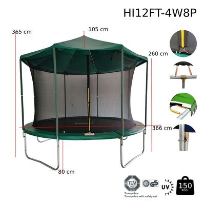 Imagen 2 del producto Cama Elastica Verde C/Techo 12 Pies