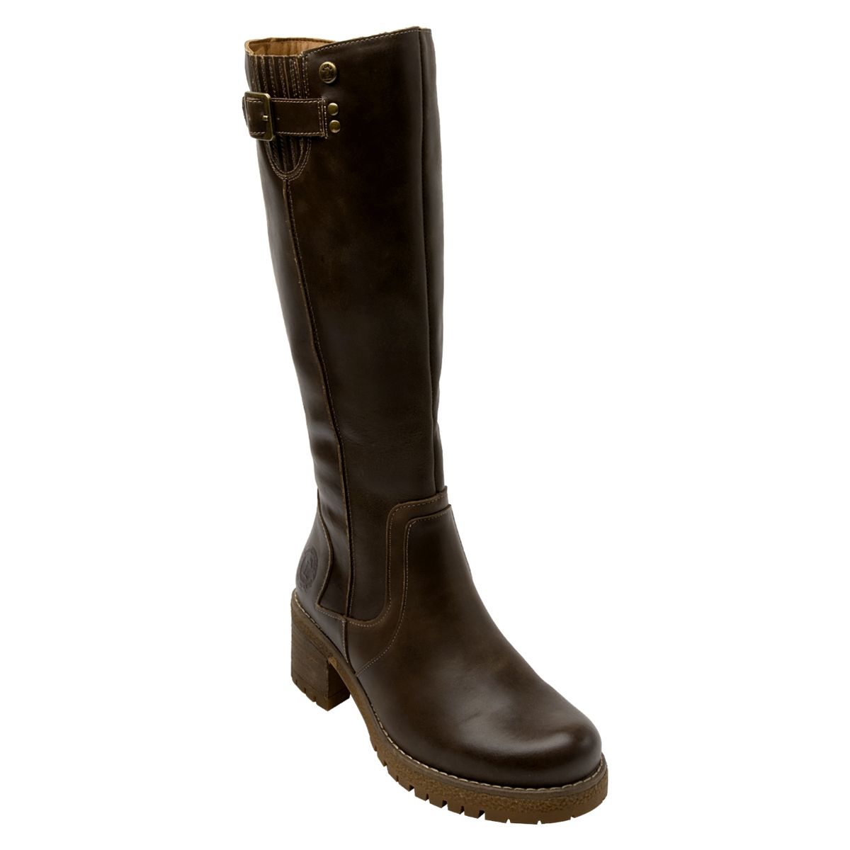 PANAMA JACK - Bota Larga Mujer Cuero Café Panama Jack