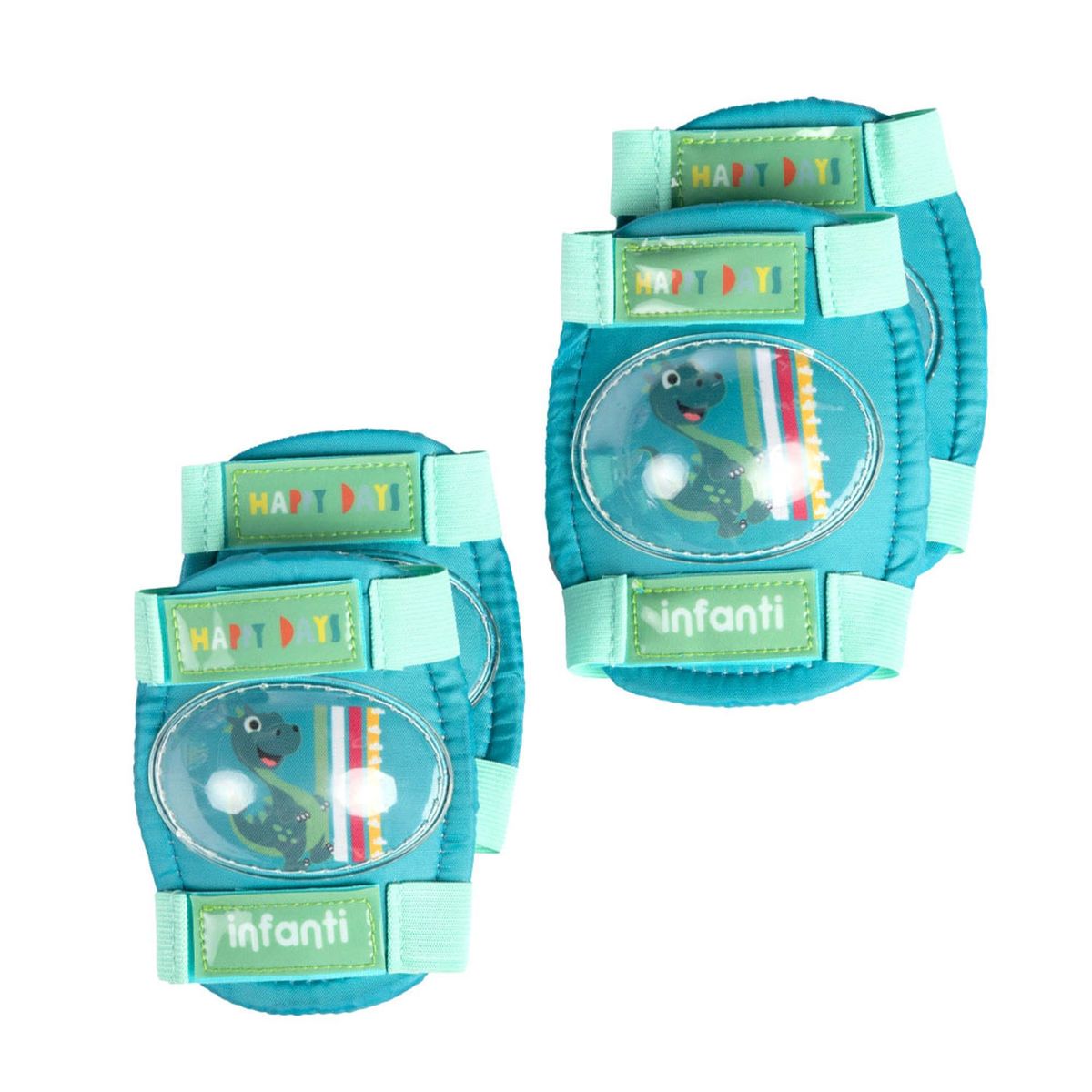 INFANTI - Set De Casco Y Rodilleras Green Infanti