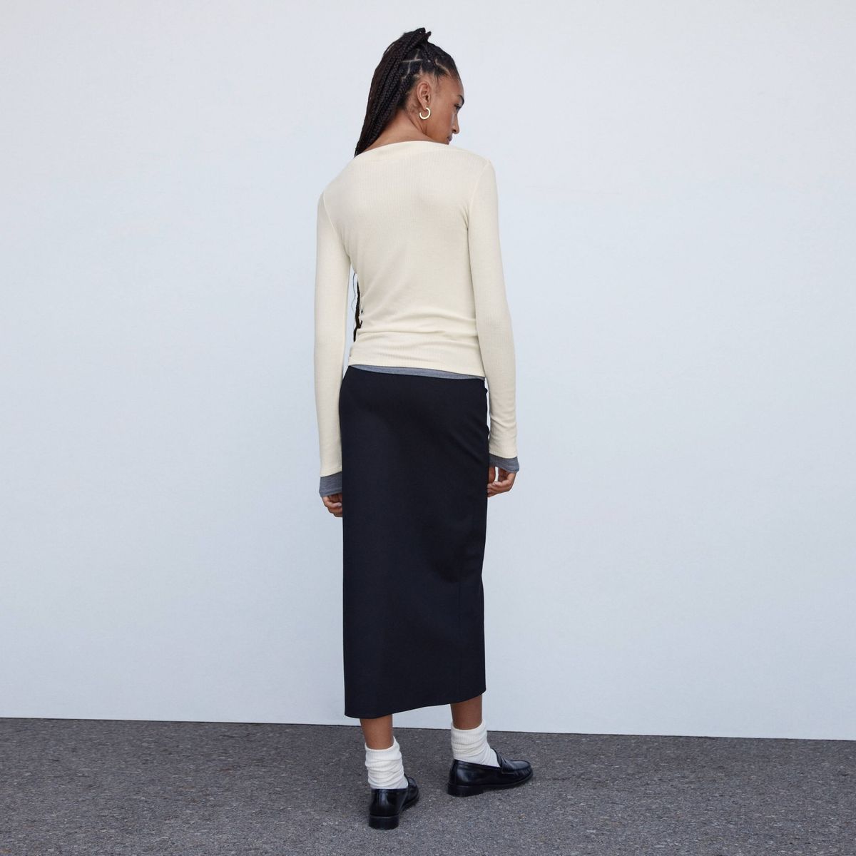 MANGO - Polera Cuello Barco Mujer Mango