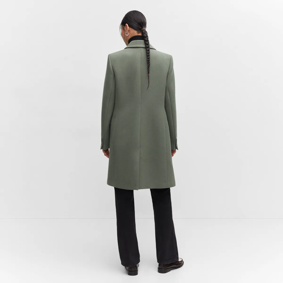 MANGO - Abrigo Lana Cruzado Mujer Mango