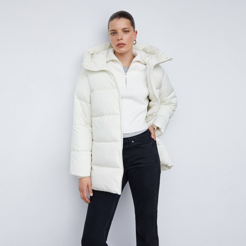 MANGO - Parka Acolchado Capucha Mujer Mango