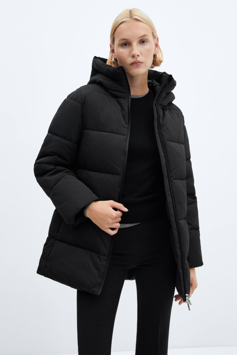 MANGO - Parka Acolchado Capucha Mujer Mango