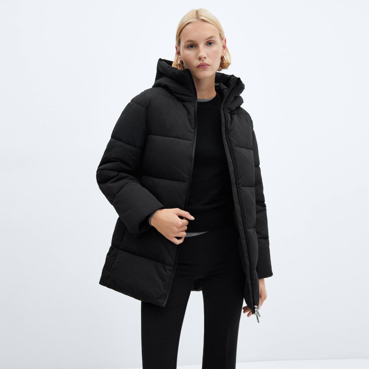 MANGO - Parka Acolchado Capucha Mujer Mango