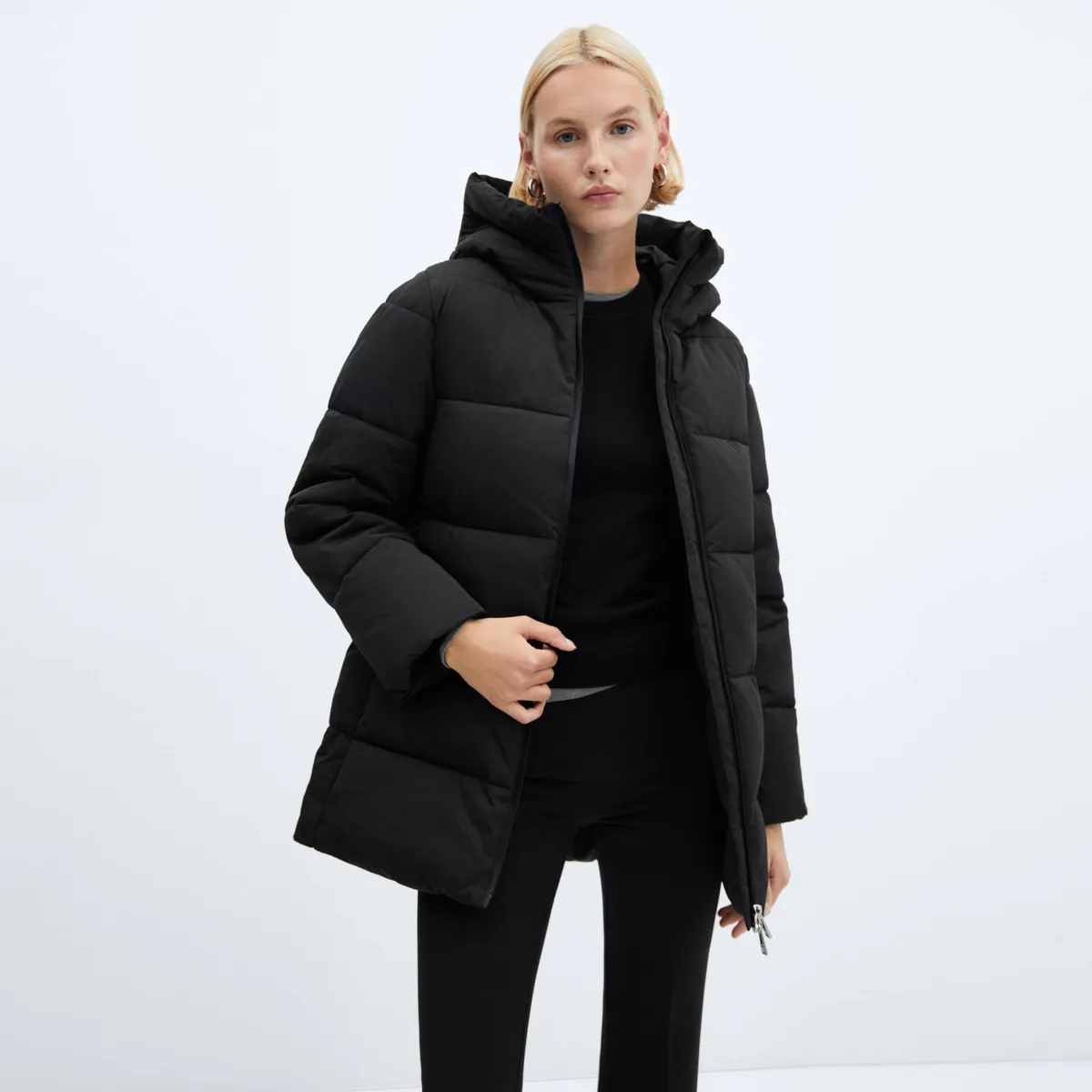 MANGO - Parka Acolchado Capucha Mujer Mango