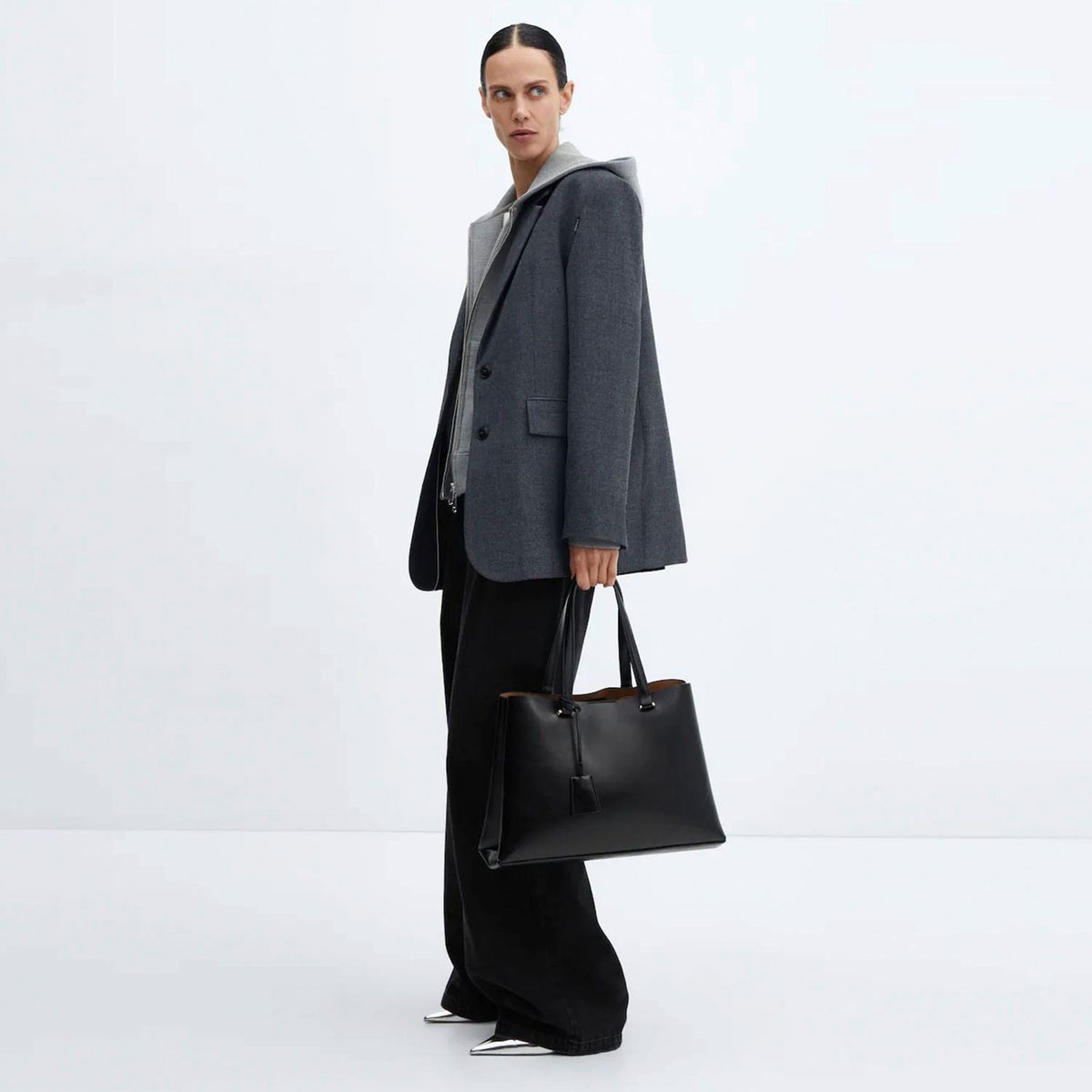 MANGO - Cartera Shopper Doble Compartimento Mujer Mango