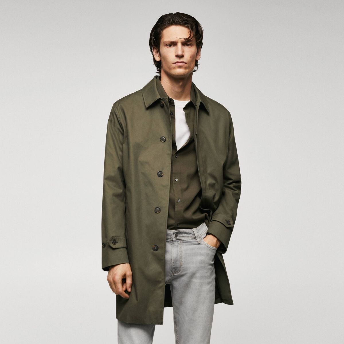 MANGO MAN - Parka Algodón Water Repellent Mango Man