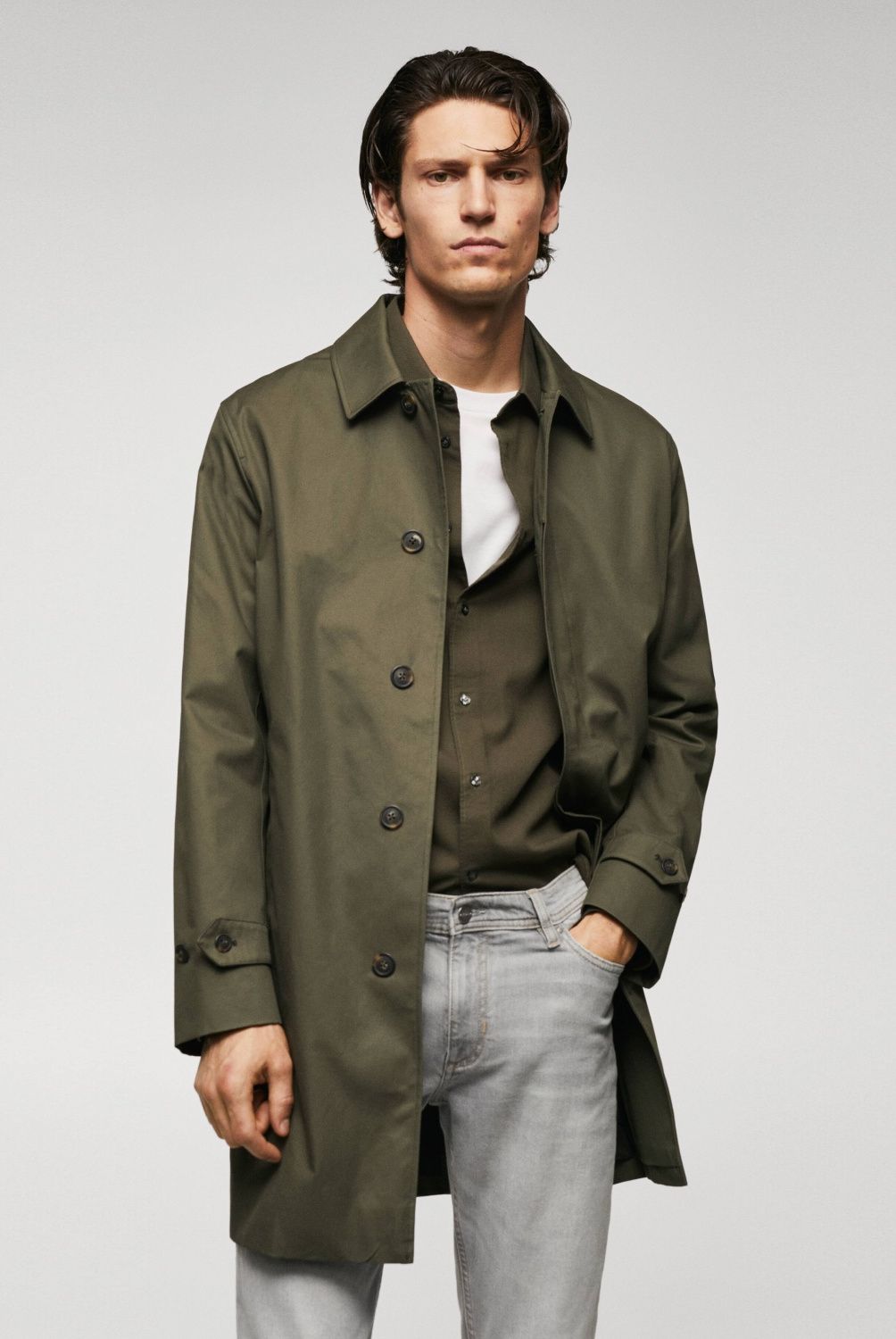 MANGO MAN - Parka Algodón Water Repellent Mango Man
