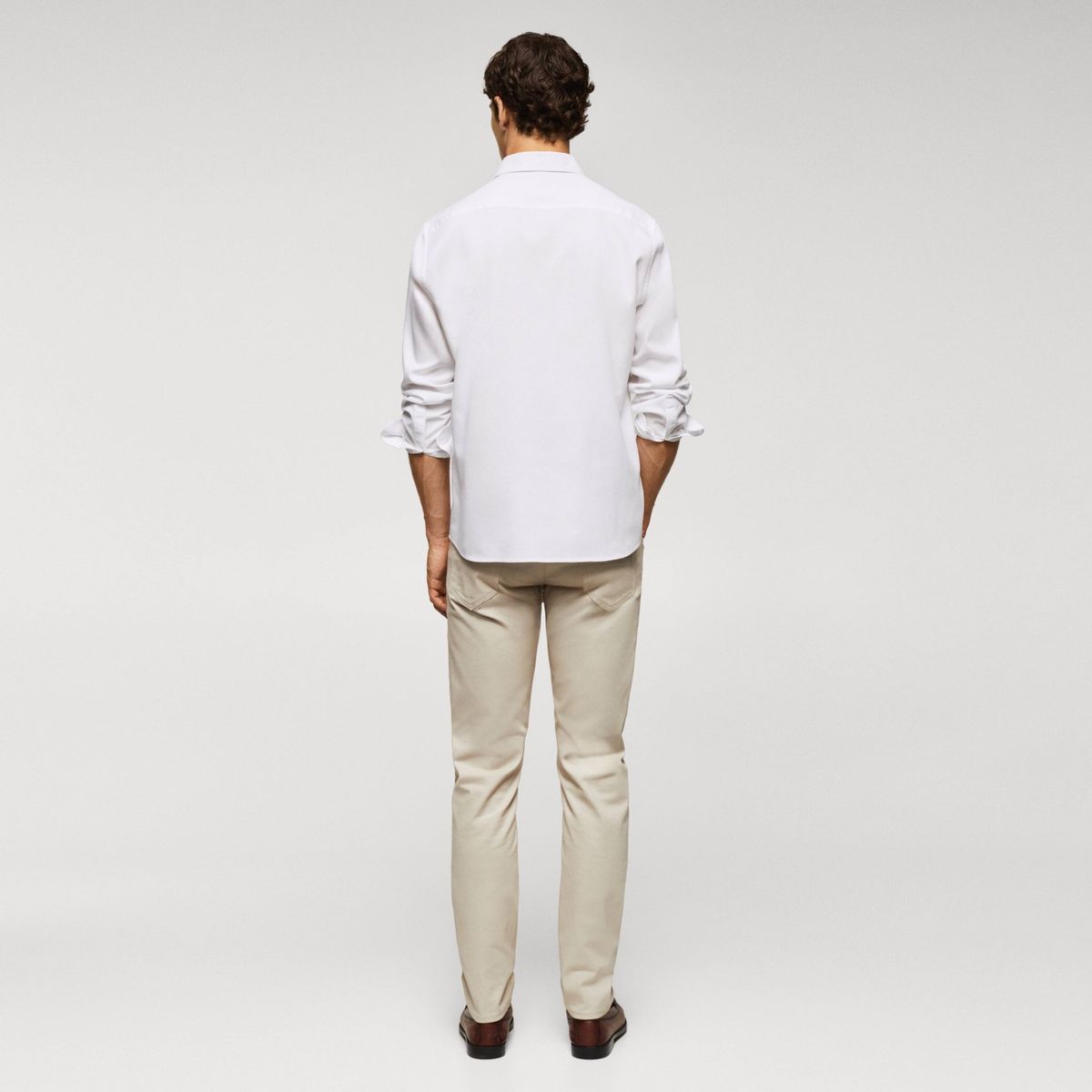 MANGO MAN - Camisa Slim-Fit Algodón Estructura Hombre Mango Man