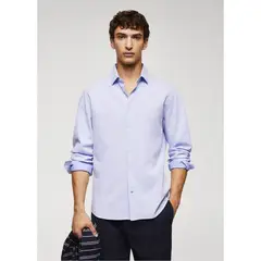 MANGO MAN - Camisa Slim-Fit Algodón Estructura Hombre