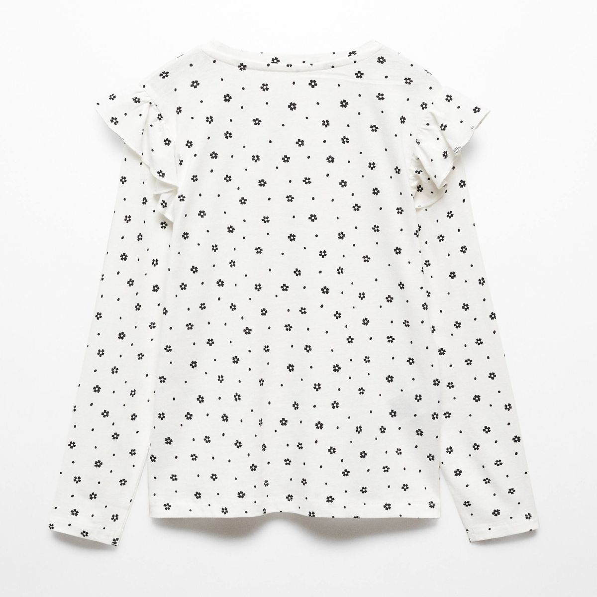 MANGO KIDS - Polera Manga Larga Volantes Niña Mango Kids