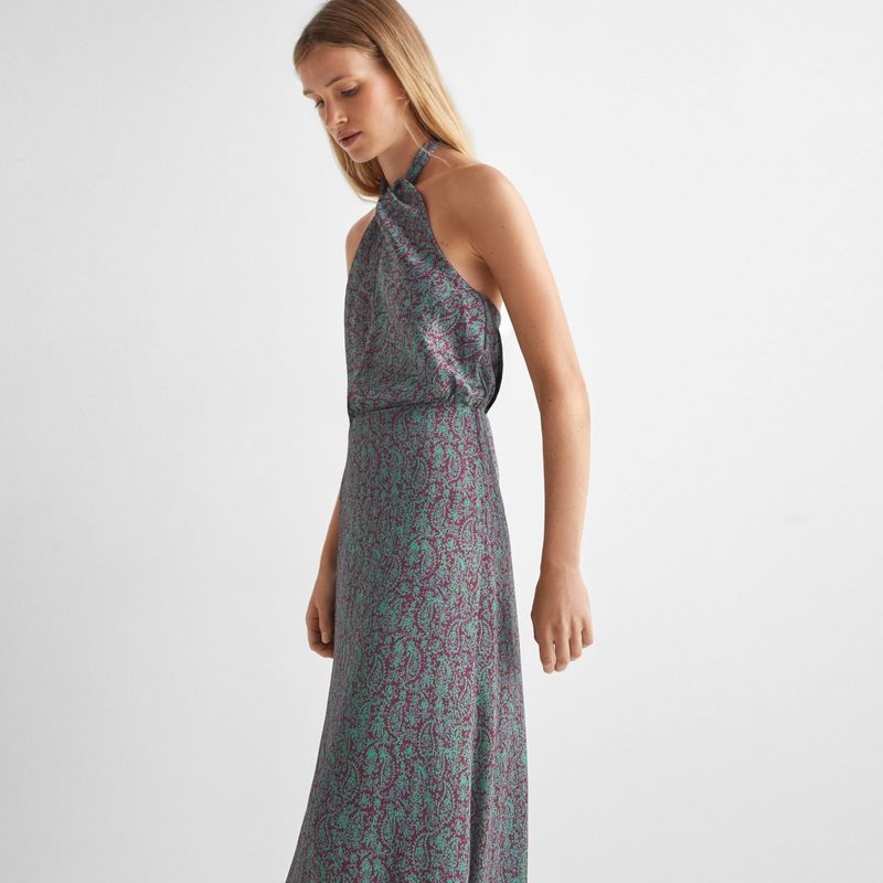 MANGO TEEN - Vestido Largo Estampado Niña Mango Teen
