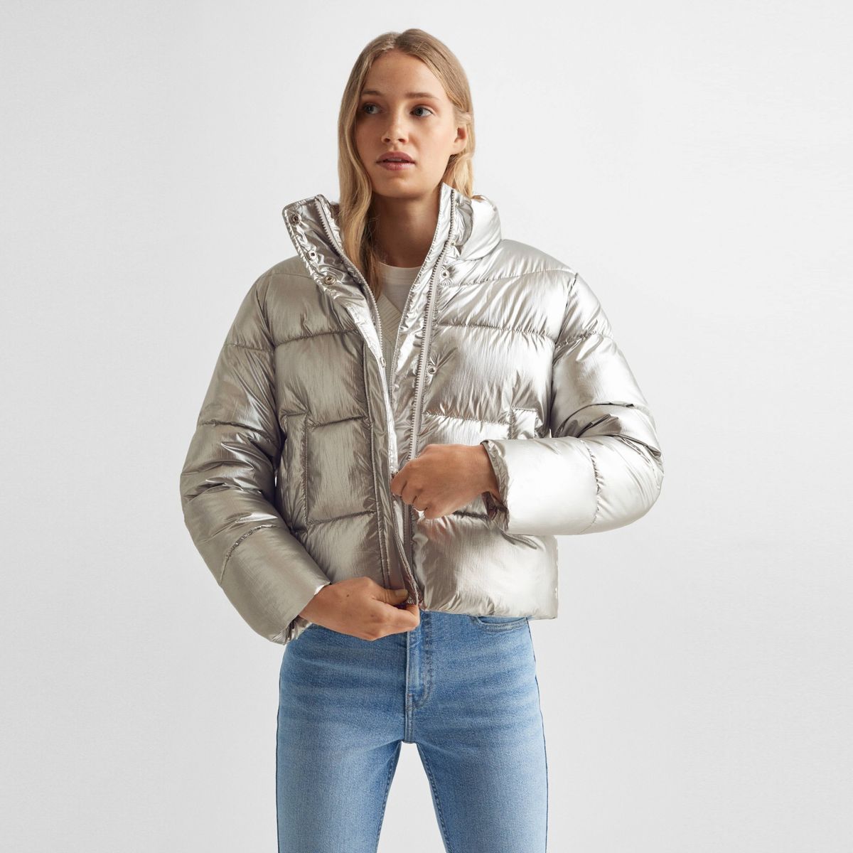 MANGO TEEN - Parka Metalizado Acolchado Niña Mango Teen